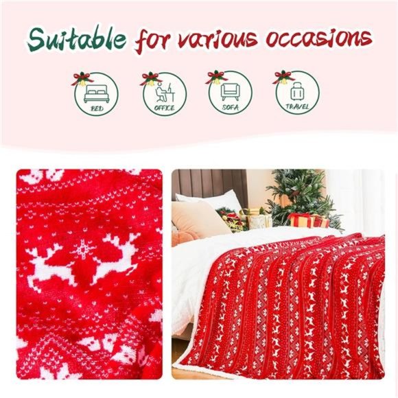 Winter Wonderland Sherpa Throw - Picture 2 of 6